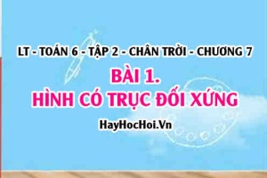 Hình có trục đối xứng, nhận biết hình trong tự nhiên có trục đối xứng? Toán 6 chân trời Tập 2 chương 7 Bài 1